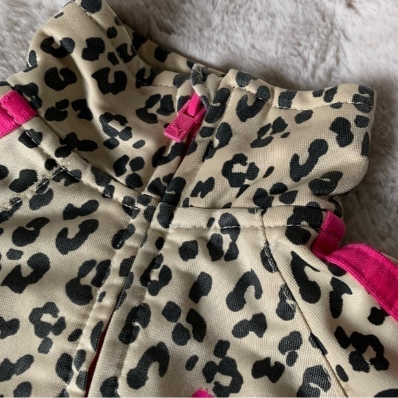 PUMA Girls Infant Leopard Print Pink Knit Zip Jacket Sweatshirt Sz 12 month - Picture 8 of 17
